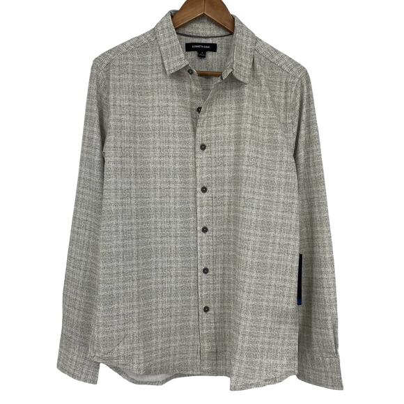 KENNETH COLE NWT Men's Long Sleeve Button Down Shirt Lightweight Gray Small - Picture 1 of 6